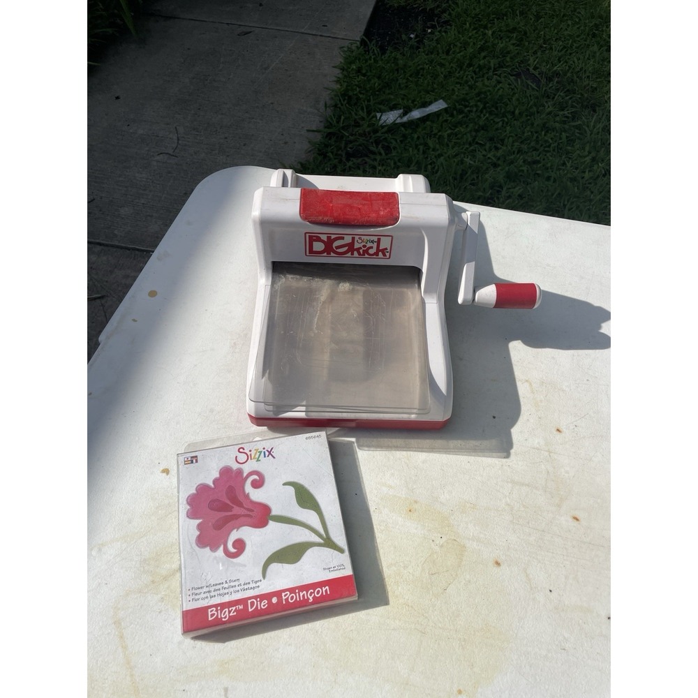 Sizzix Big Kick Die Cutting Embossing Machine White With Poincon Die